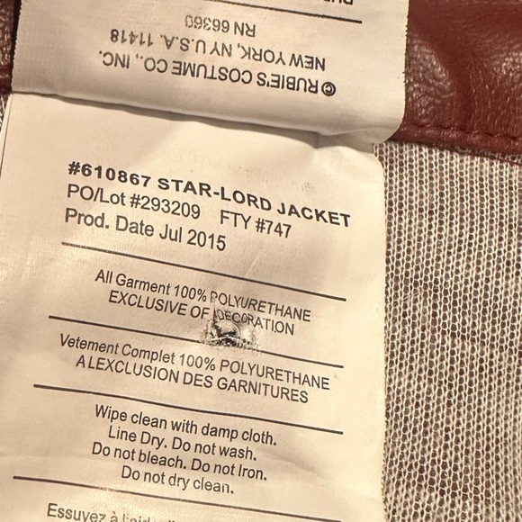Marvel Guardians Of The Galaxy Red and Brown Trench Coat Costume Size Small - Picture 12 of 15